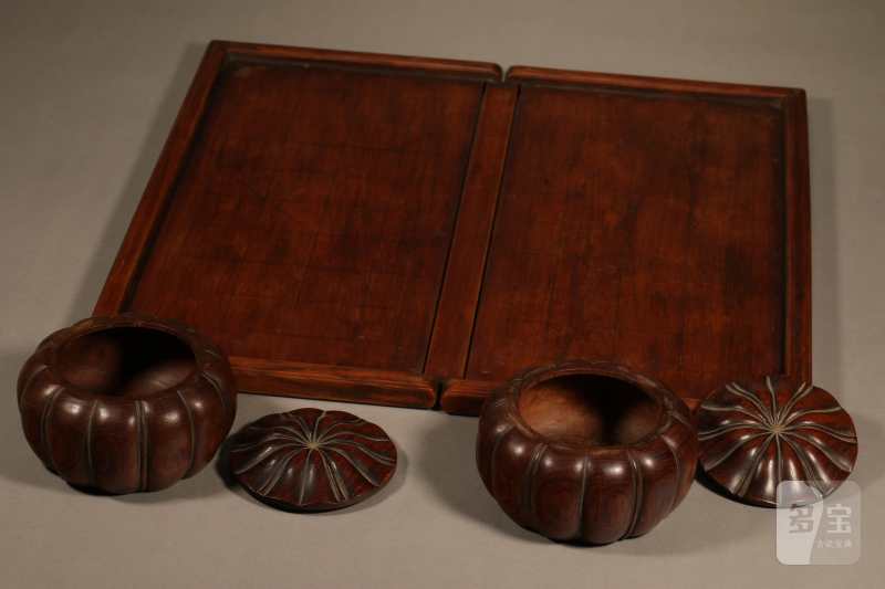 清 黄花梨棋盘、棋罐 - 图4